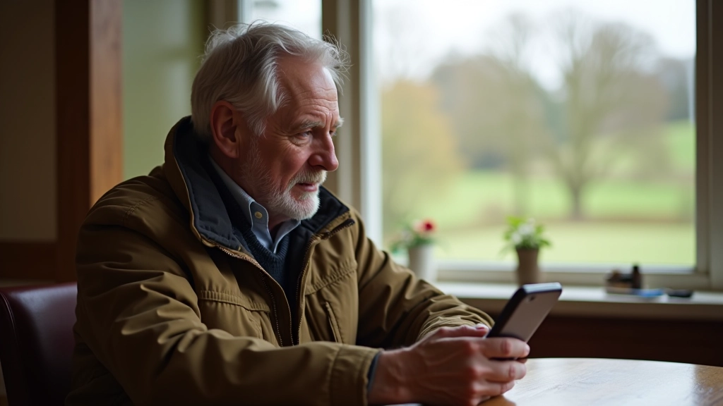 Visitor preparing walking gear and checking weather forecast on phone before departure